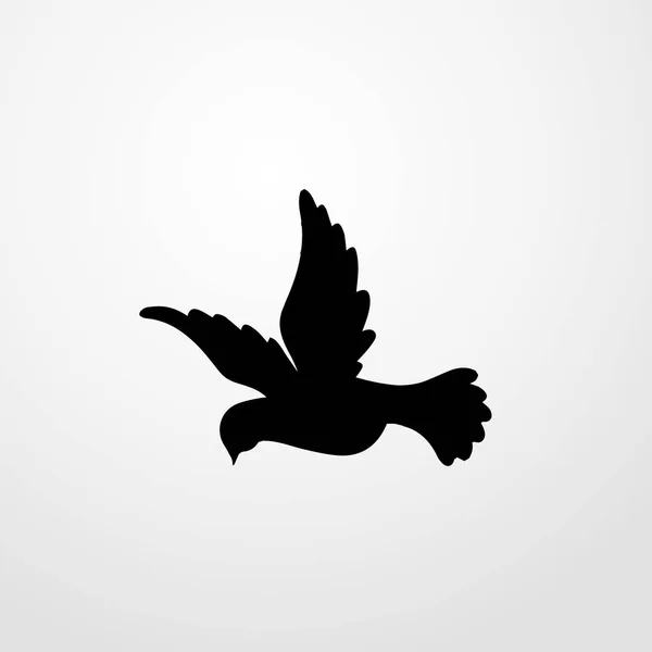 鳩飛んでアイコン イラスト分離ベクトル記号 — ストックベクタ
