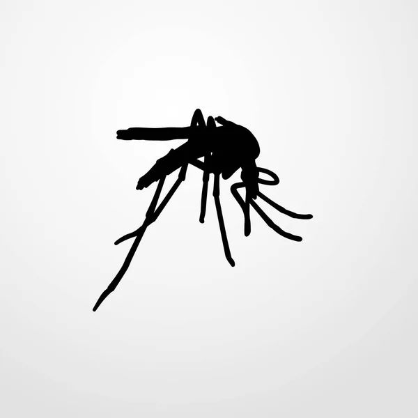 Mückensymbol Abbildung isoliert Vektor Zeichen Symbol — Stockvektor