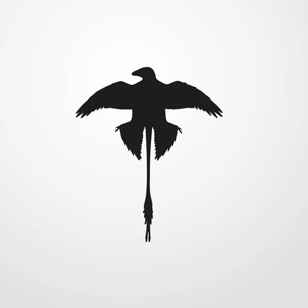Raptor ptaka ikona ilustracja na białym tle wektor symbol znak — Wektor stockowy