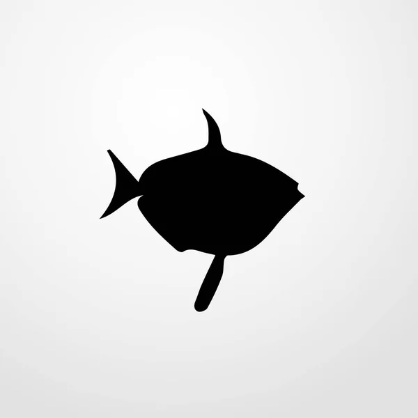 鱼图解孤立的矢量符号符号 — 图库矢量图片