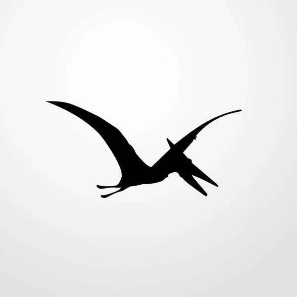 Pterodactyl dinosaurie ikon illustration isolerade vector tecken symbol — Stock vektor