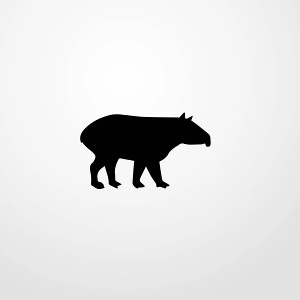 Tapir ikona ilustracja na białym tle wektor symbol znak — Wektor stockowy