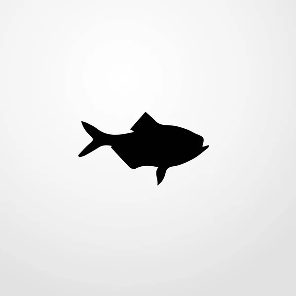Ícone de peixe ilustração isolado símbolo sinal vetor —  Vetores de Stock
