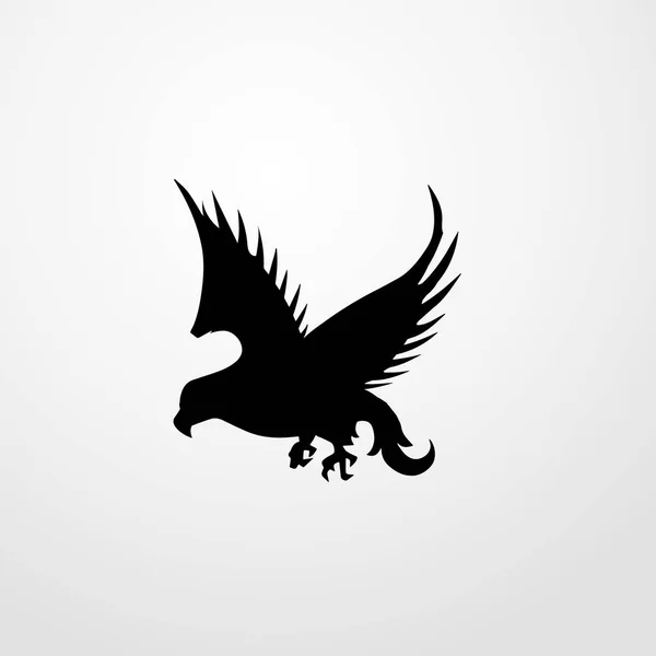Σύμβολο σημάδι απομονωμένες διανυσματικά εικονογράφηση εικονίδιο πουλί γεράκι — Διανυσματικό Αρχείο