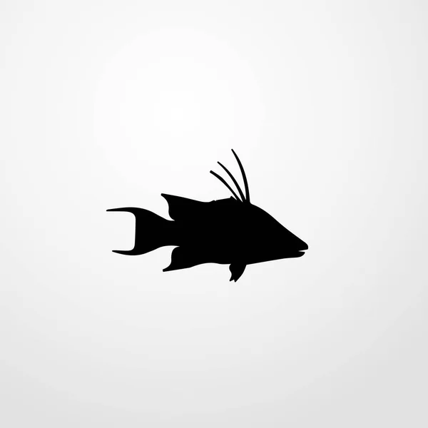 魚のアイコンイラスト孤立ベクトル記号 — ストックベクタ