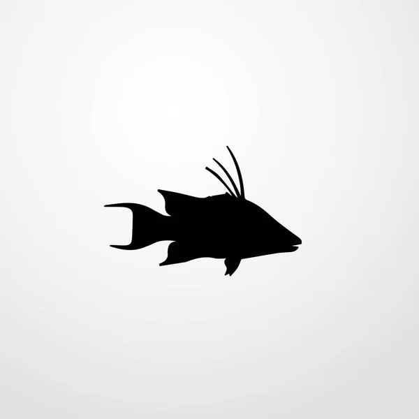 Icono de pescado ilustración símbolo de signo vectorial aislado — Vector de stock