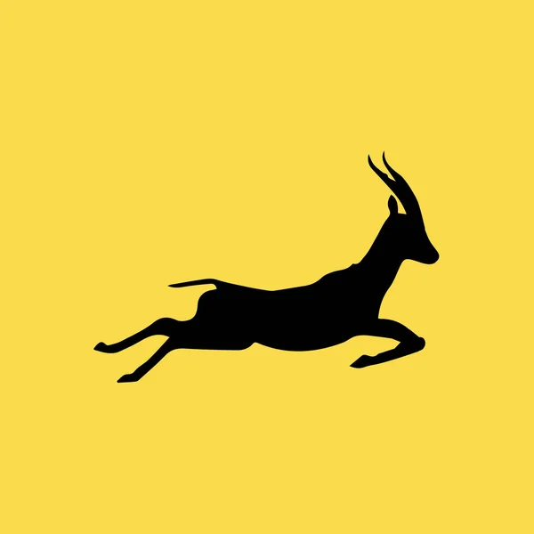 Gazelle läuft Symbol Illustration isoliert Vektor Zeichen Symbol — Stockvektor