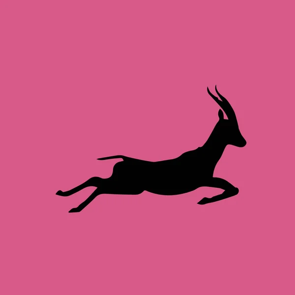 Gazelle läuft Symbol Illustration isoliert Vektor Zeichen Symbol — Stockvektor