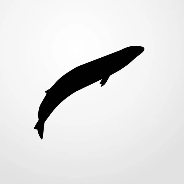 Γκρίζα φάλαινα εικονίδιο εικονογράφηση διάνυσμα απομονωμένες σημάδι σύμβολο — Διανυσματικό Αρχείο