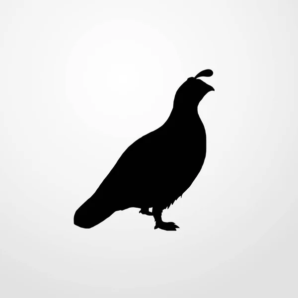 うずら鳥アイコン イラスト分離ベクトル記号 — ストックベクタ