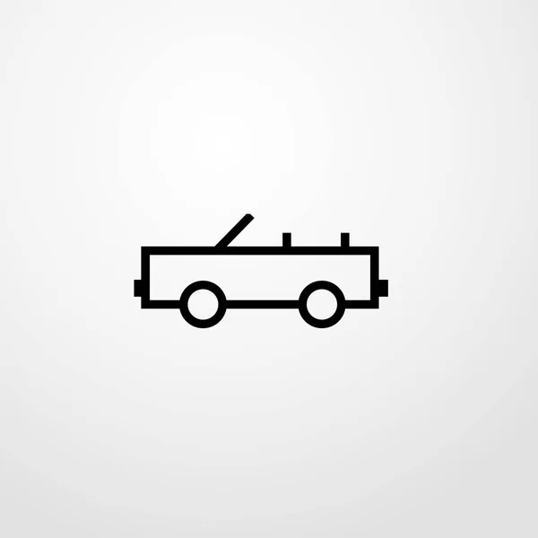 Cabriolet ícone do carro ilustração isolado símbolo sinal vetor — Vetor de Stock