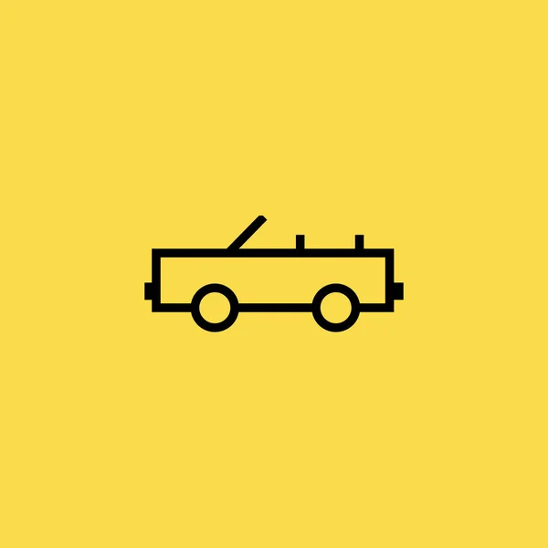 Cabriolet samochód ikona ilustracja na białym tle wektor symbol znak — Wektor stockowy