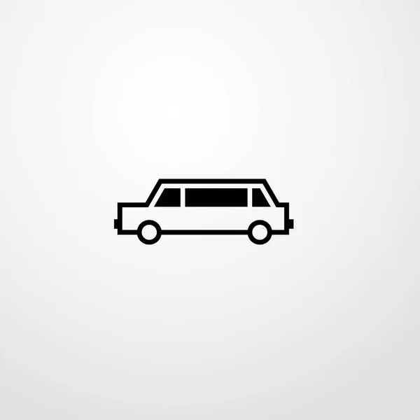 Σύμβολο σημάδι απομονωμένες διανυσματικά εικονογράφηση εικονίδιο αυτοκινήτου λιμουζίνα — Διανυσματικό Αρχείο