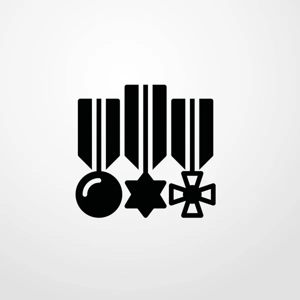 Medaillen Symbol Abbildung isoliert Vektor Zeichen Symbol — Stockvektor