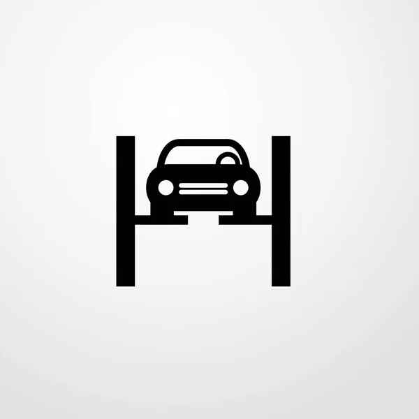 Car on the lift icon illustration isolated vector sign symbol — Stock Vector