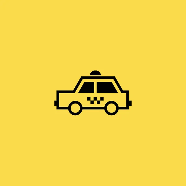 Taksi araba simgesi illüstrasyon izole vektör işareti simgesi — Stok Vektör