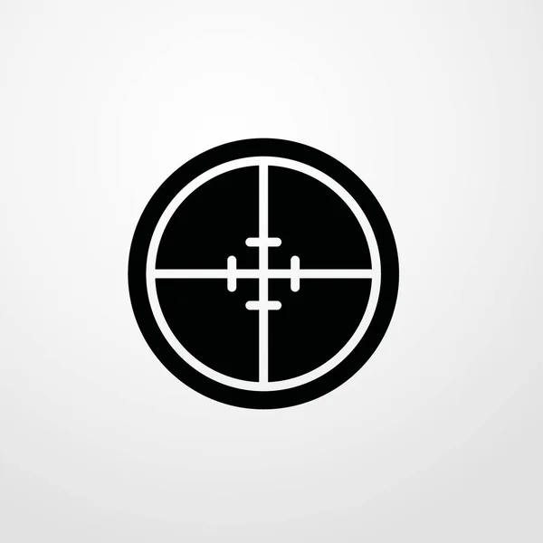 Illustration de l'icône cible symbole vectoriel isolé — Image vectorielle