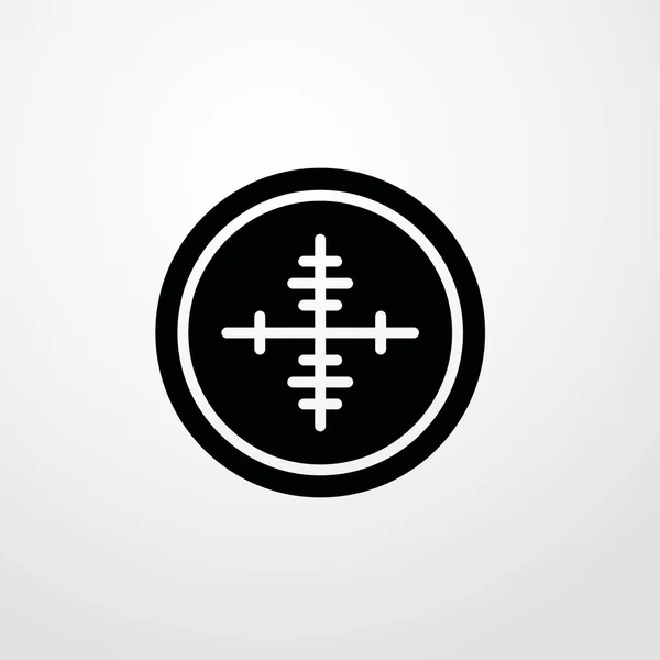 Ziel Symbol Abbildung isolierte Vektor Zeichen Symbol — Stockvektor