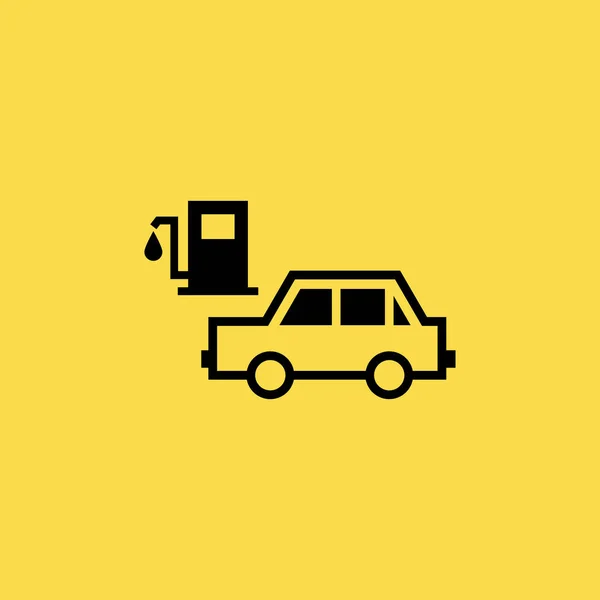 Coche en la gasolinera icono ilustración símbolo de signo vectorial aislado — Vector de stock