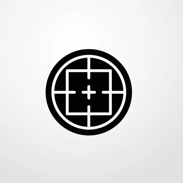 Simbolo del segno vettoriale isolato dell'icona di destinazione — Vettoriale Stock