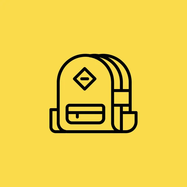 Icono de la mochila ilustración símbolo de signo de vector aislado — Vector de stock