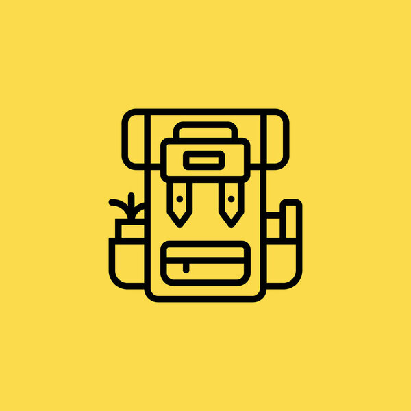 backpack icon illustration isolated vector sign symbol