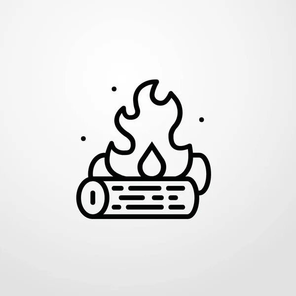 Lagerfeuer Symbol Illustration isoliert Vektor Zeichen Symbol — Stockvektor