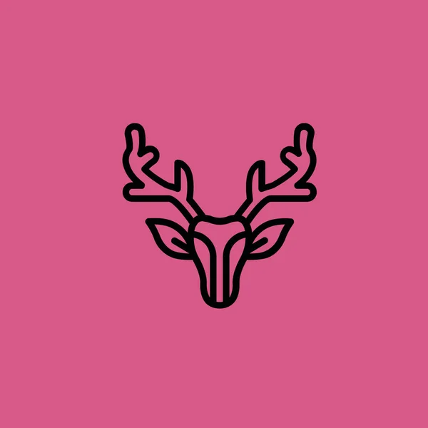 Illustration icône cerf symbole de signe vectoriel isolé — Image vectorielle