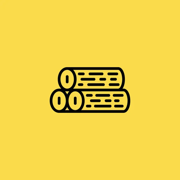 Madera log icono ilustración vector aislado signo símbolo — Vector de stock