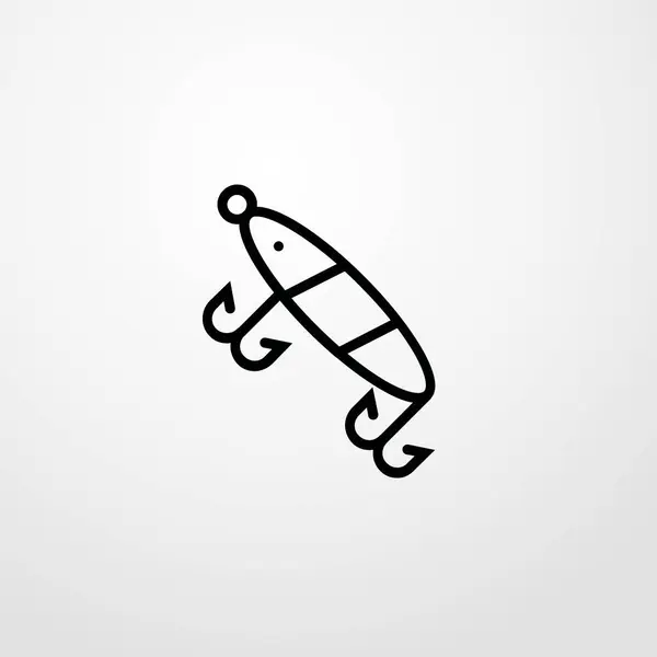 Ψάρια γάντζο εικονίδιο εικονογράφηση διάνυσμα απομονωμένες σύμβολο — Διανυσματικό Αρχείο