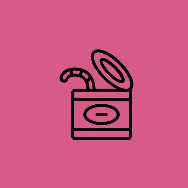 Worms em lata ícone ilustração isolado símbolo sinal vetor —  Vetores de Stock