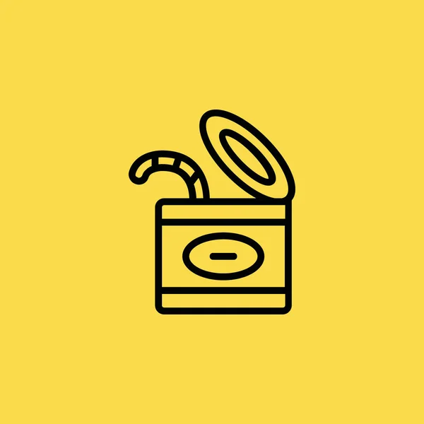 Worms em lata ícone ilustração isolado símbolo sinal vetor —  Vetores de Stock