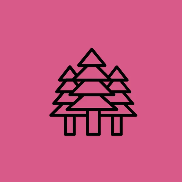 Ícone de árvore de Natal ilustração isolado símbolo sinal vetor —  Vetores de Stock