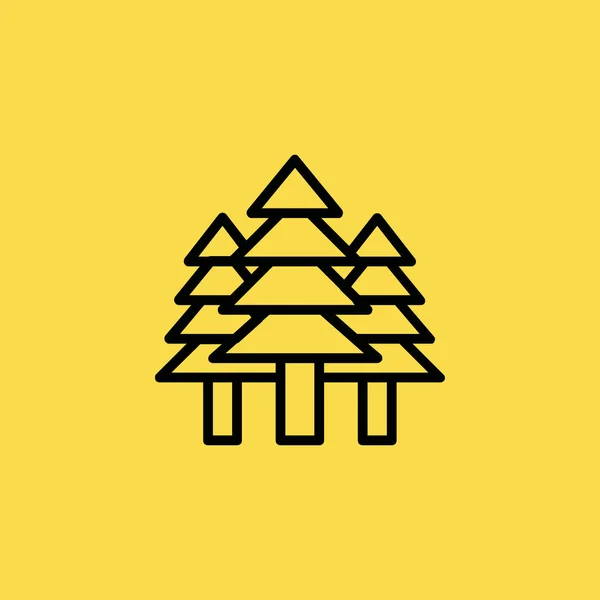 Ícone de árvore de Natal ilustração isolado símbolo sinal vetor —  Vetores de Stock