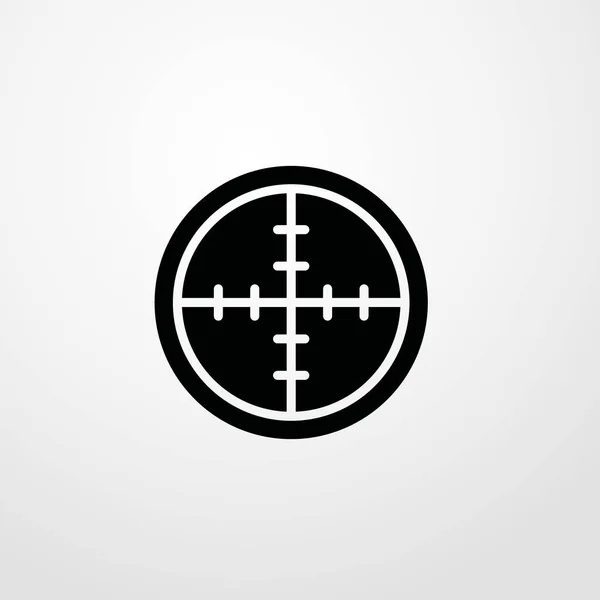 Illustration de l'icône cible symbole vectoriel isolé — Image vectorielle