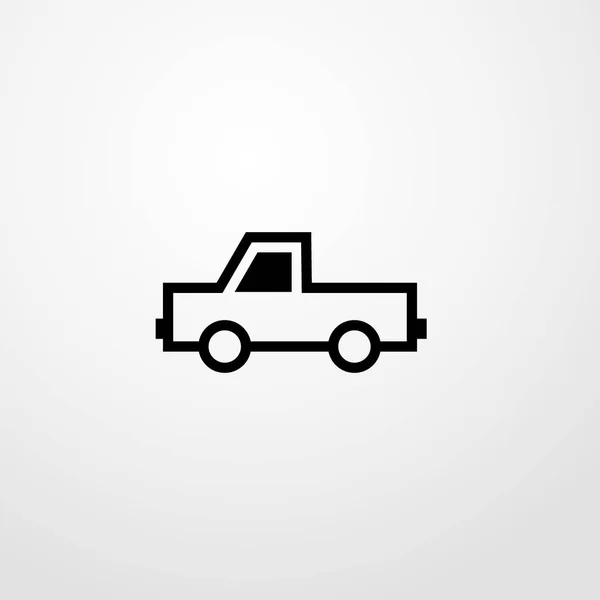 Pick-up auto pictogram illustratie geïsoleerde vector teken symbool — Stockvector