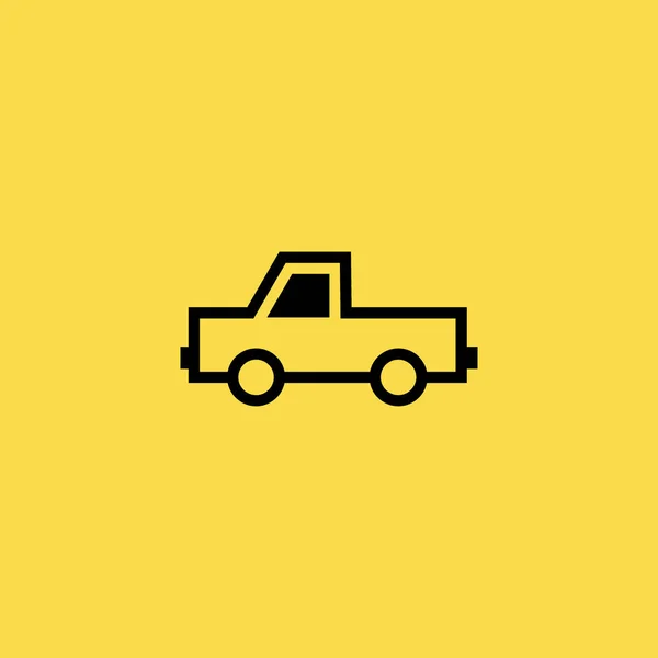 Icono de coche pickup ilustración símbolo de signo vectorial aislado — Vector de stock