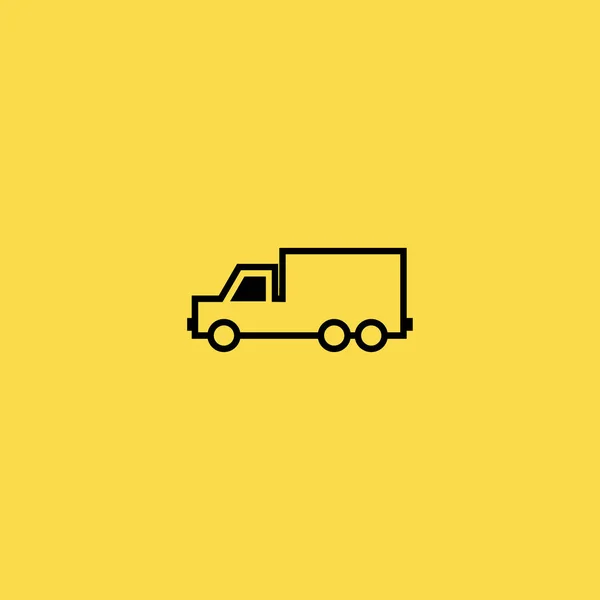 Aanhangwagen auto pictogram illustratie geïsoleerde vector teken symbool — Stockvector