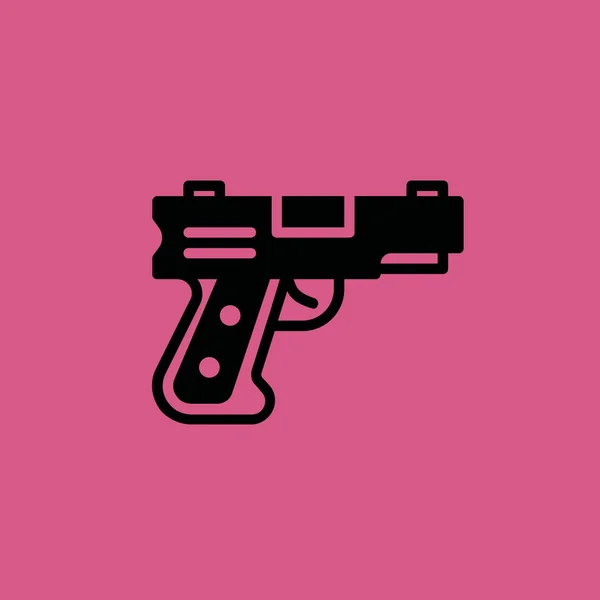 Icona della pistola illustrazione isolato segno vettoriale simbolo — Vettoriale Stock