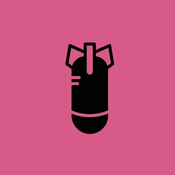 Icono del misil ilustración símbolo de signo vectorial aislado — Vector de stock