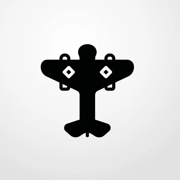 Icono de avión ilustración símbolo de signo vectorial aislado — Vector de stock