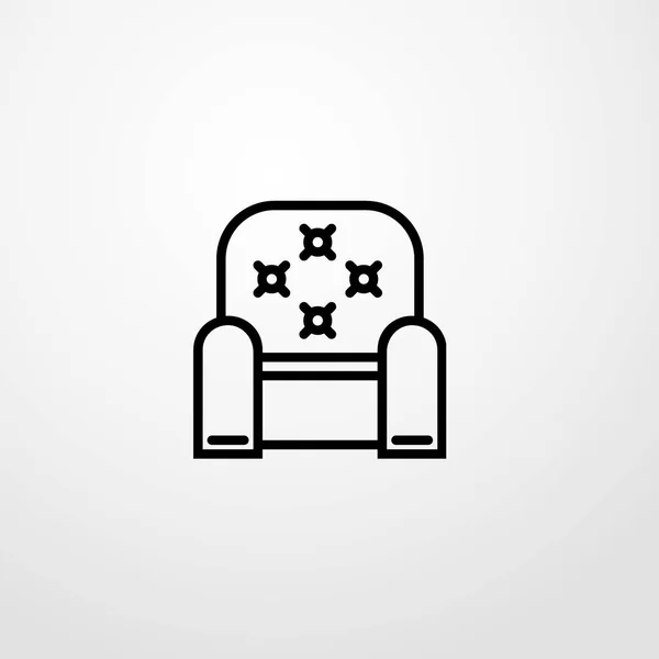 Icono del sillón ilustración símbolo de signo de vector aislado — Vector de stock