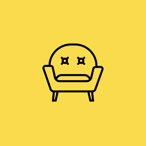 Icono del sillón ilustración símbolo de signo de vector aislado — Vector de stock