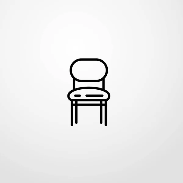 Chaise icône illustration isolé vecteur signe symbole — Image vectorielle