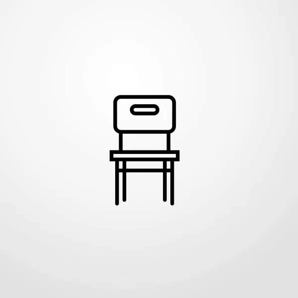 Fotel ikona ilustracja na białym tle wektor symbol znak — Wektor stockowy