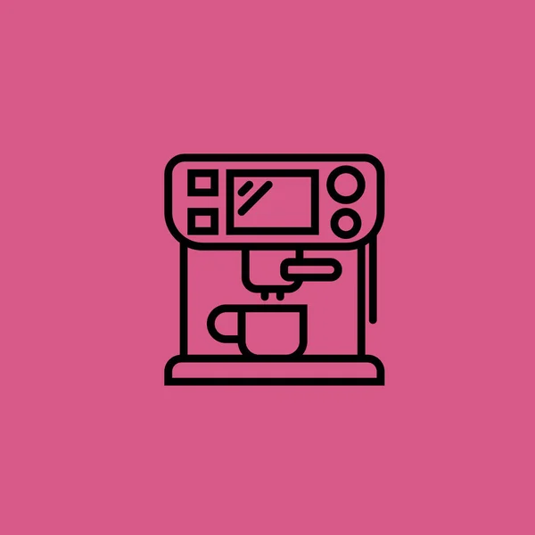 Icono de máquina de café ilustración símbolo de signo vectorial aislado — Vector de stock