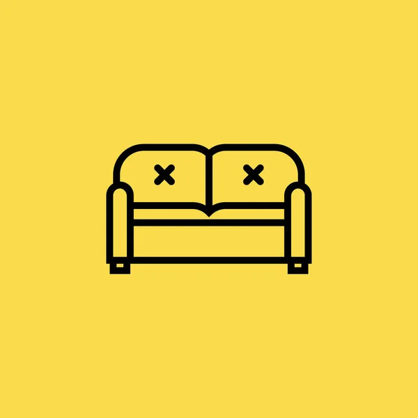 Ícone de sofá ilustração isolado símbolo sinal vetor —  Vetores de Stock