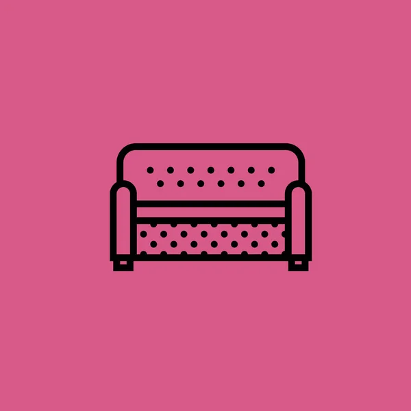 Иллюстрация значка дивана — стоковый вектор