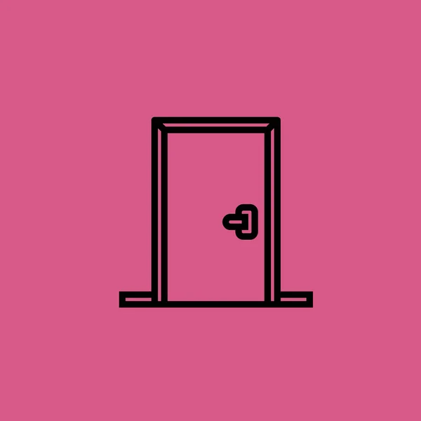 Icono de la puerta ilustración símbolo de signo vectorial aislado — Vector de stock