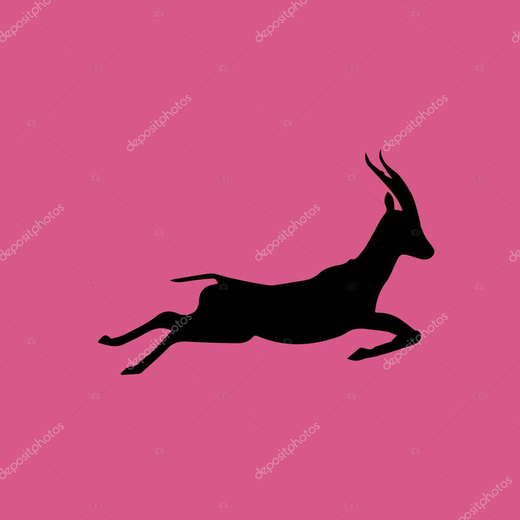 Gazelle running icon illustration isolated vector sign symbol